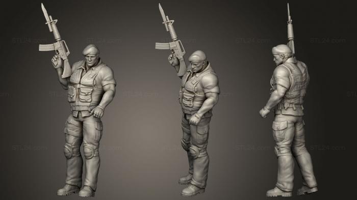 Статуэтки герои, монстры и демоны (Армейцы, STKM_1692) 3D модель для ЧПУ станка